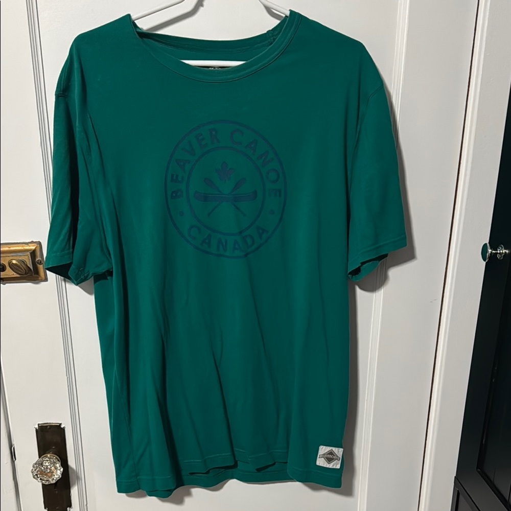 Beaver canoe Men's Green T-Shirt
